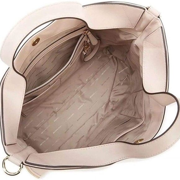 Michael Kors Devon Large Leather Hobo Shoulder Bag Tote original price $398 pink - Picture 2 of 16